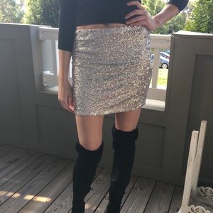 Sequin mini skirt